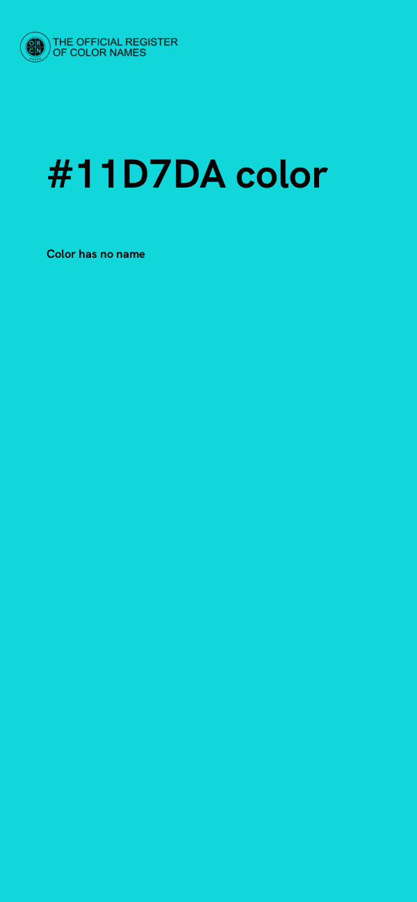 #11D7DA color image