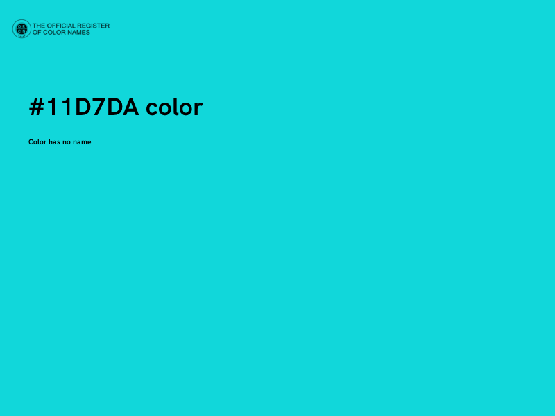 #11D7DA color image