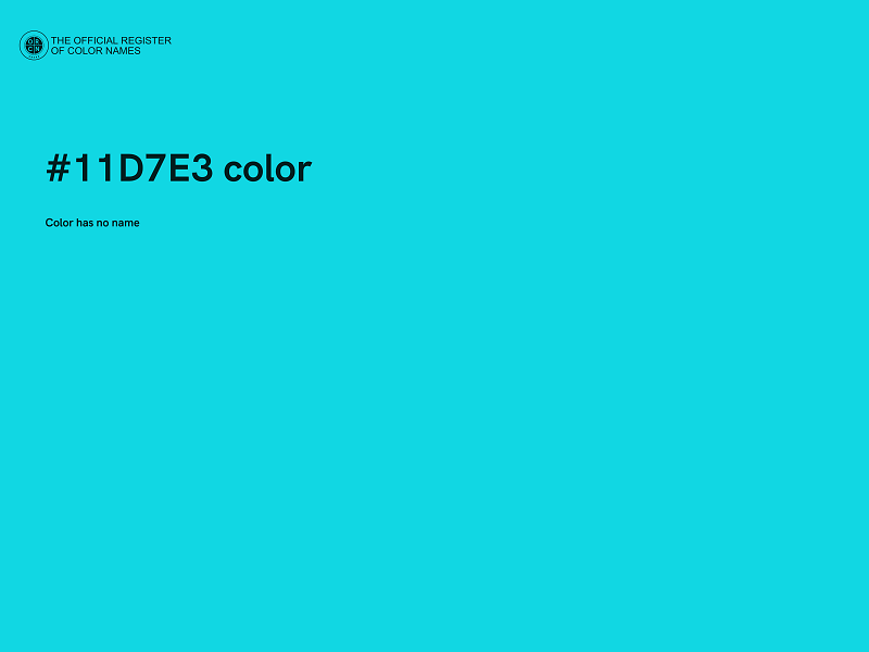 #11D7E3 color image