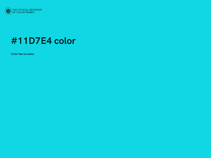 #11D7E4 color image