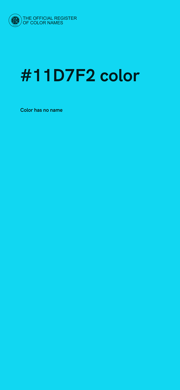 #11D7F2 color image