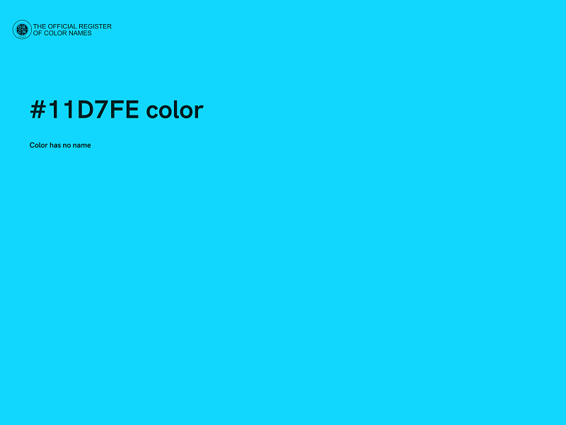 #11D7FE color image