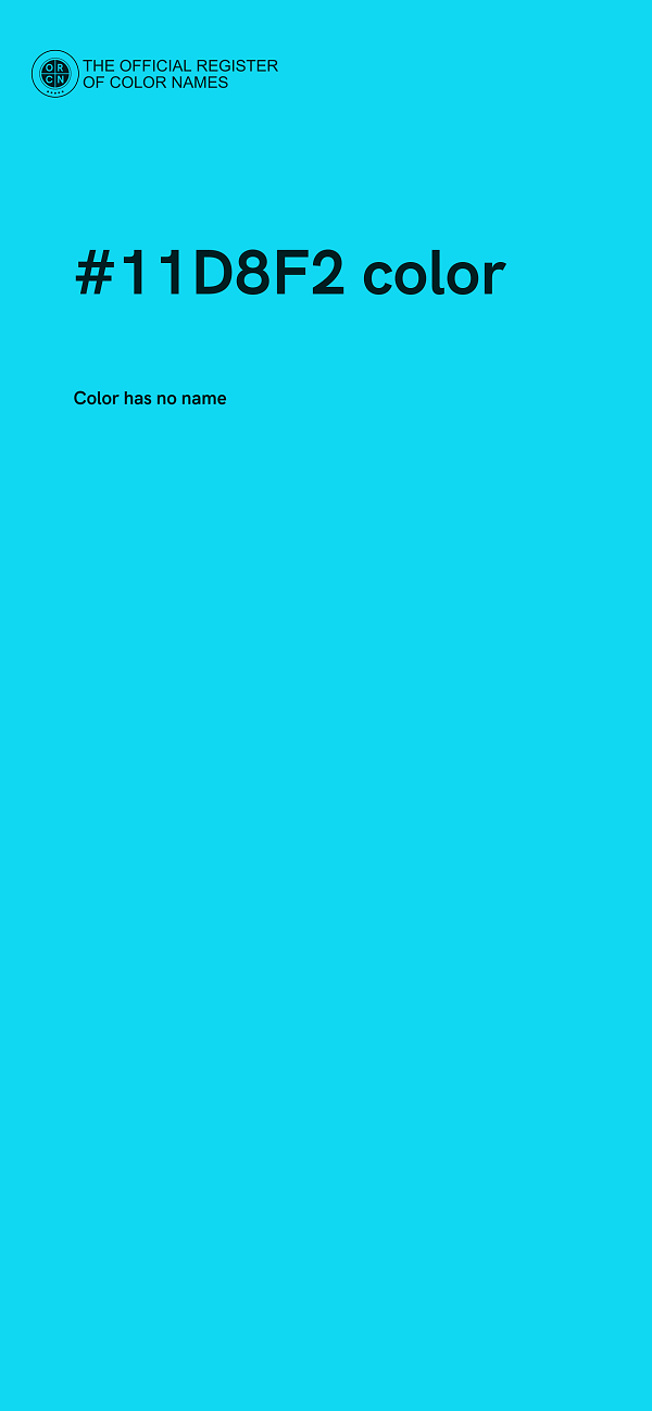 #11D8F2 color image