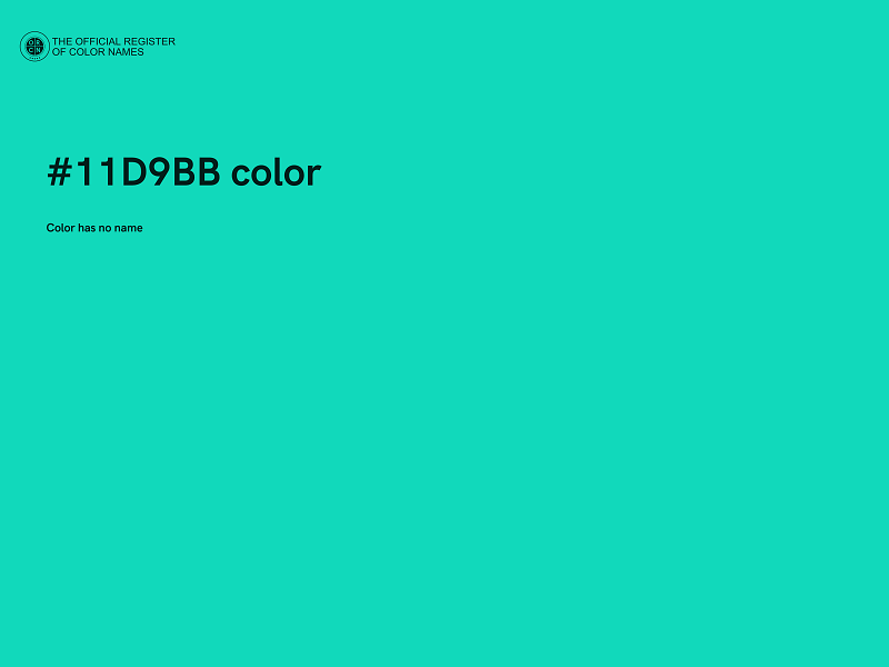 #11D9BB color image