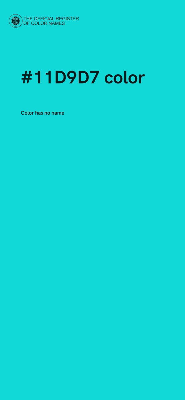 #11D9D7 color image