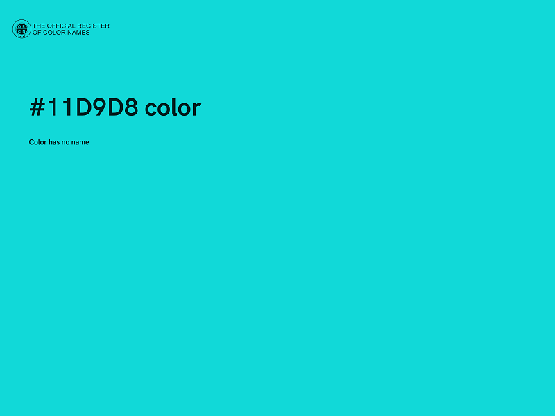 #11D9D8 color image