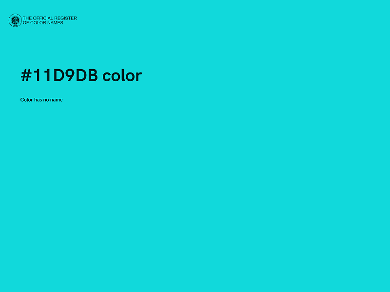 #11D9DB color image