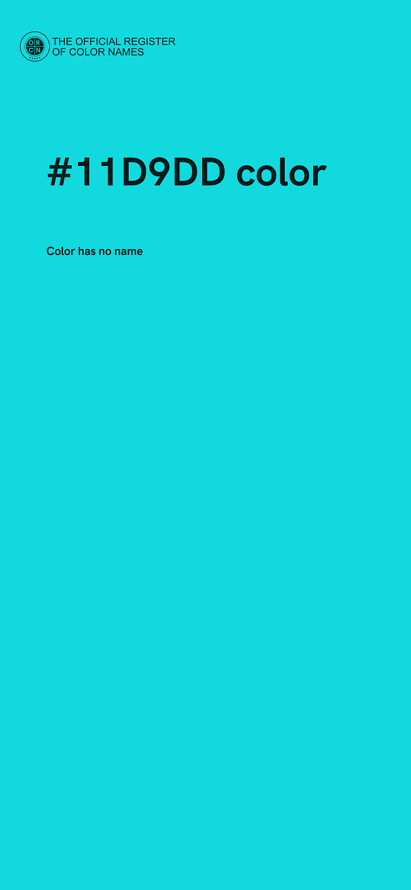 #11D9DD color image