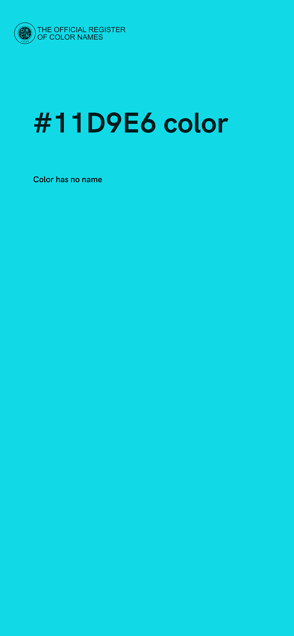#11D9E6 color image