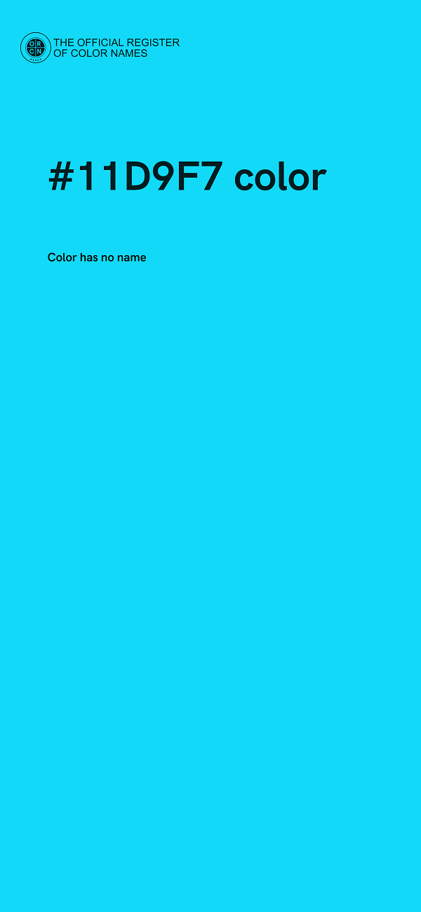 #11D9F7 color image