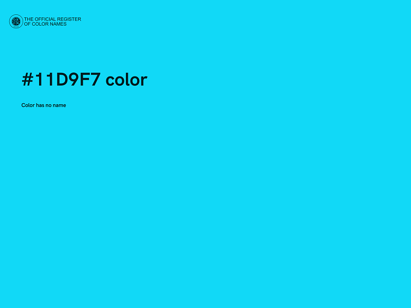 #11D9F7 color image