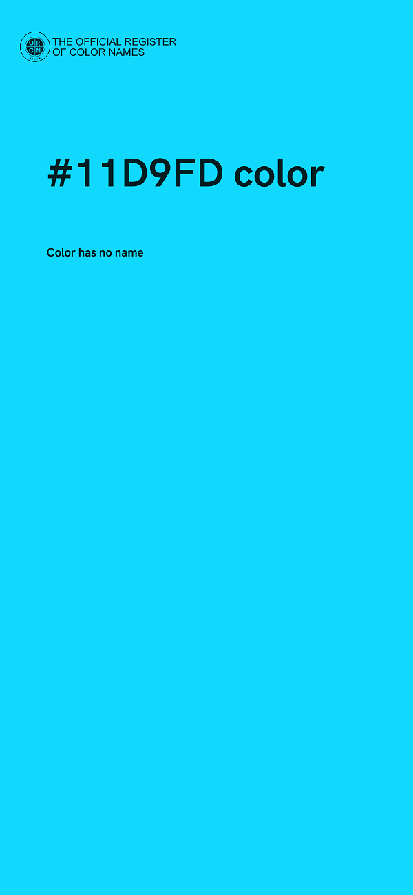 #11D9FD color image