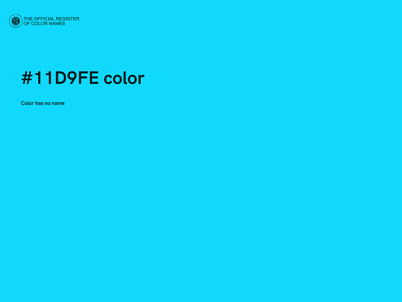 #11D9FE color image