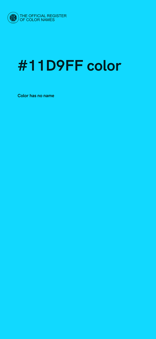 #11D9FF color image