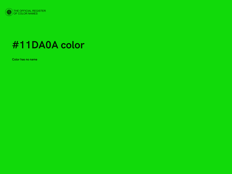 #11DA0A color image