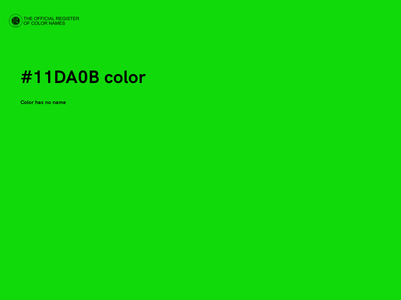 #11DA0B color image