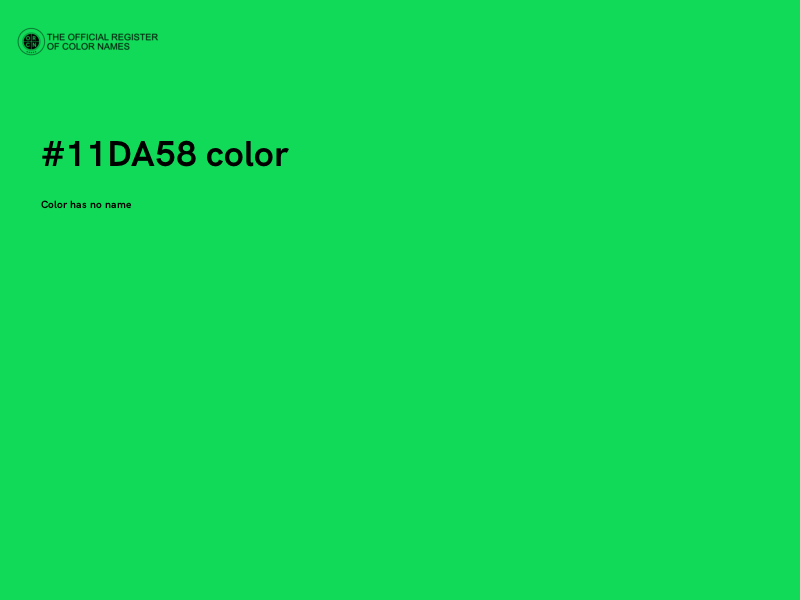#11DA58 color image