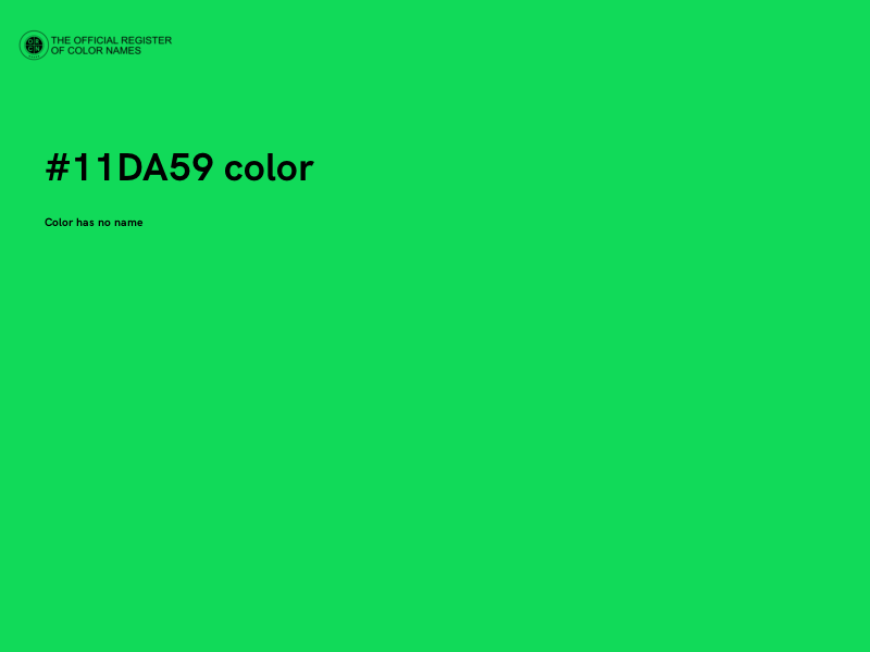 #11DA59 color image
