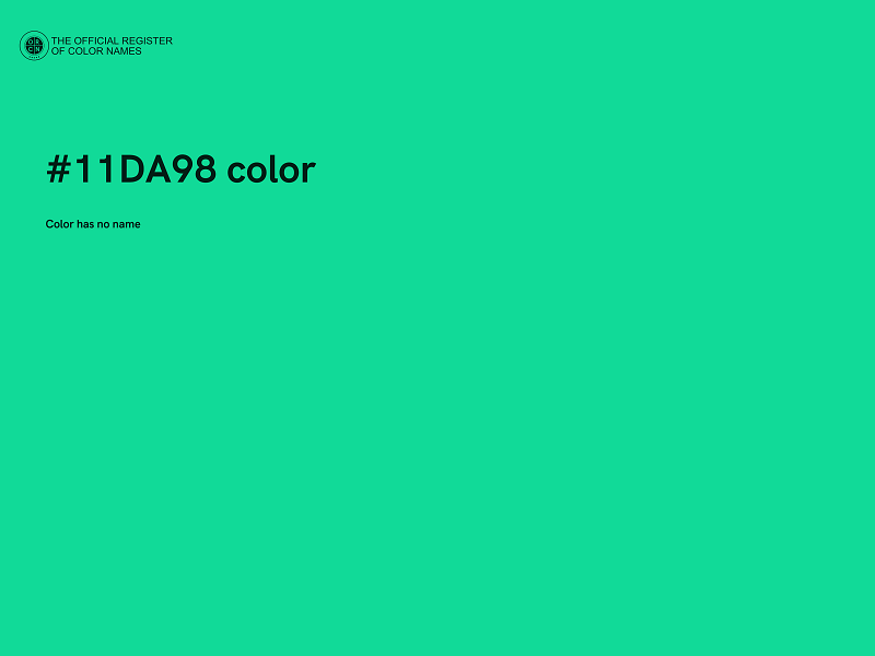 #11DA98 color image