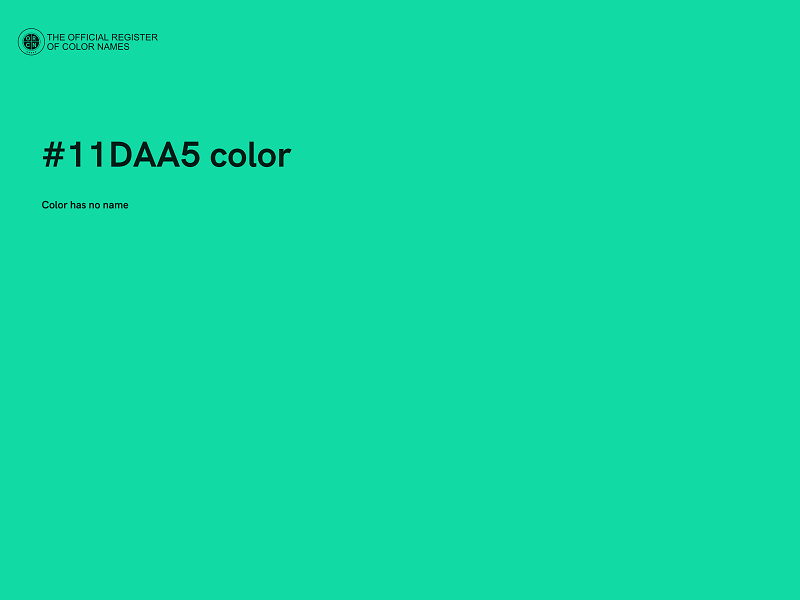 #11DAA5 color image