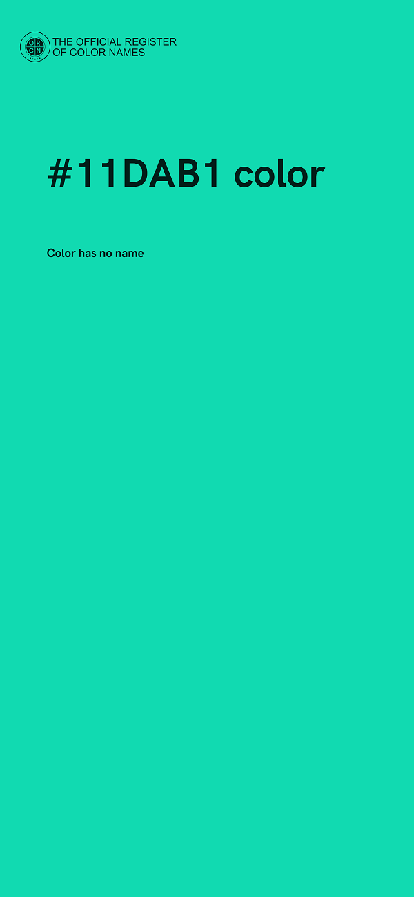 #11DAB1 color image