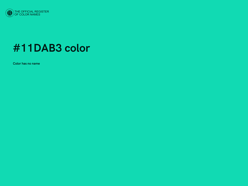 #11DAB3 color image
