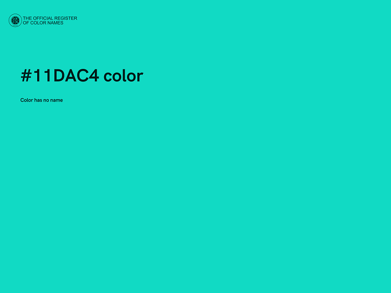 #11DAC4 color image