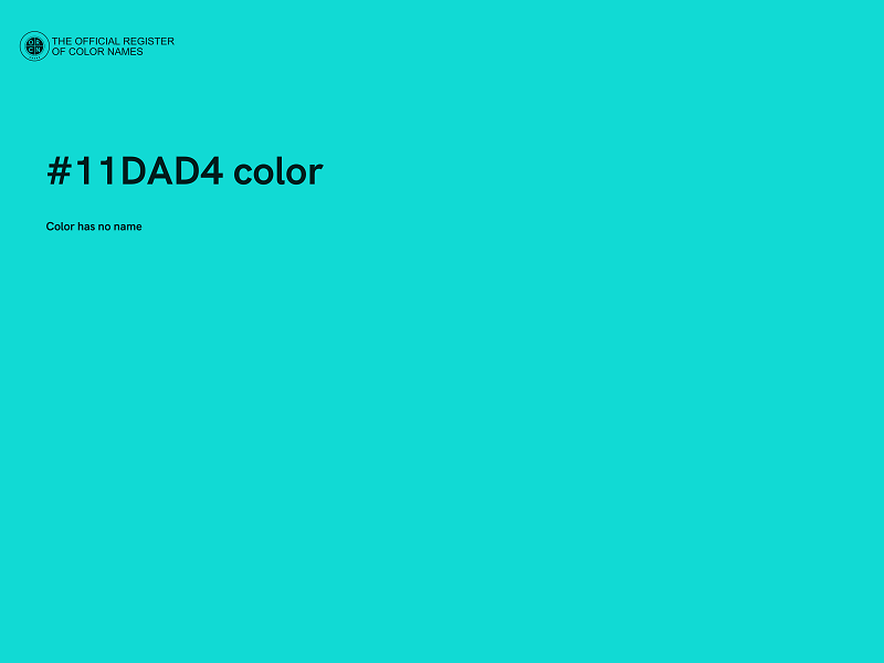 #11DAD4 color image