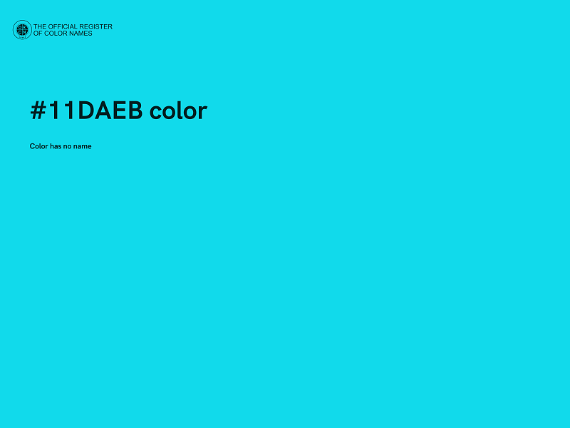 #11DAEB color image