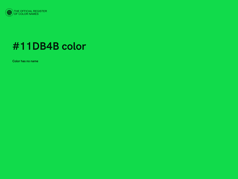 #11DB4B color image