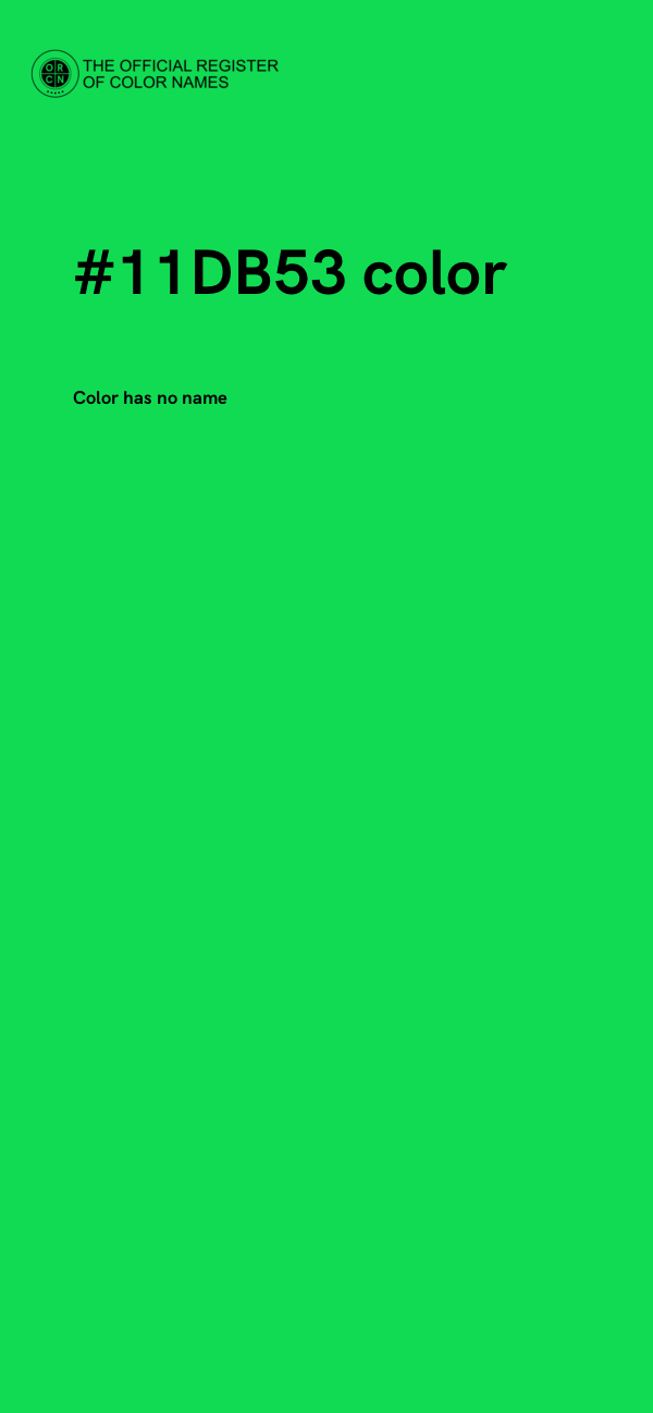 #11DB53 color image