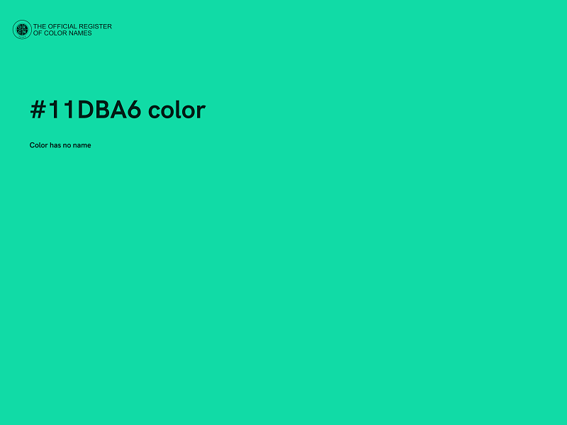 #11DBA6 color image