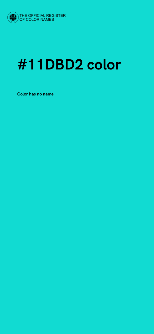 #11DBD2 color image