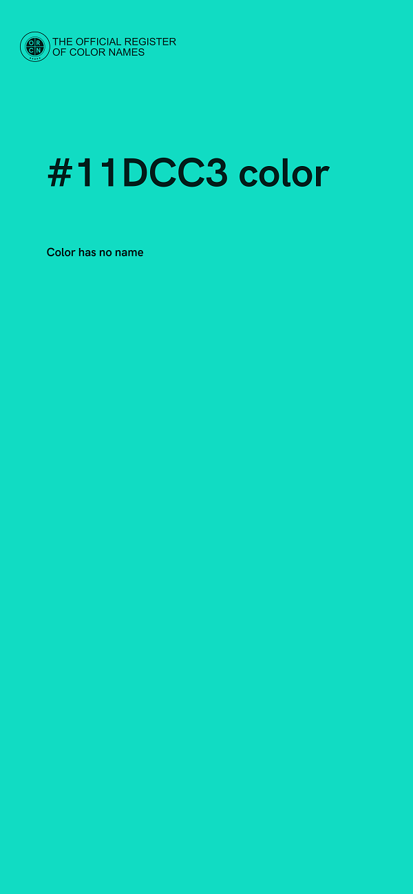 #11DCC3 color image