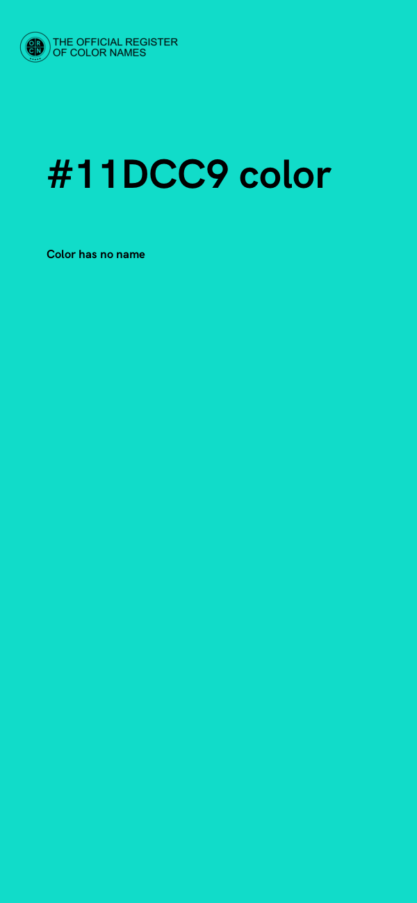 #11DCC9 color image