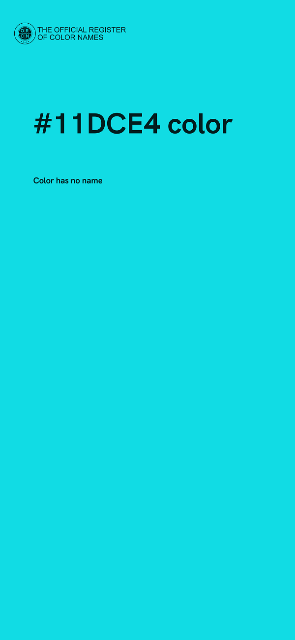 #11DCE4 color image