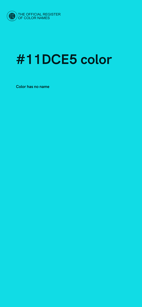 #11DCE5 color image