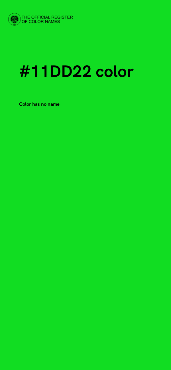 #11DD22 color image