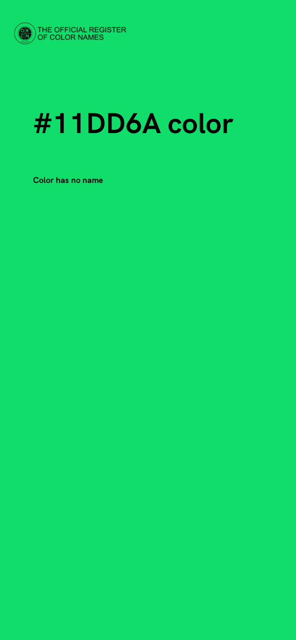 #11DD6A color image