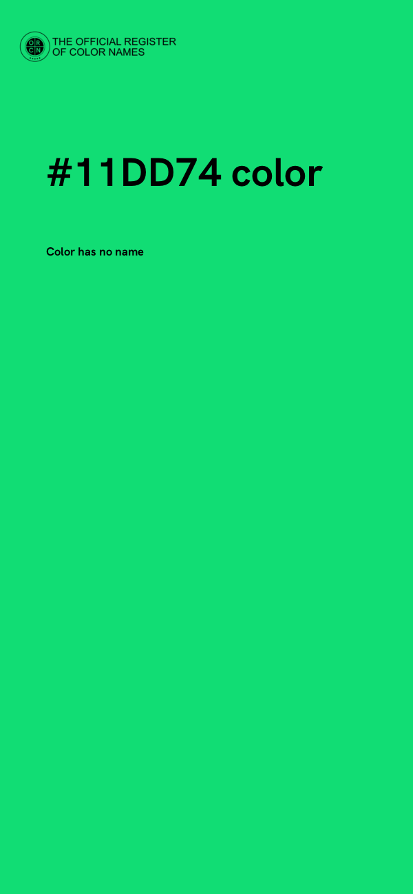 #11DD74 color image