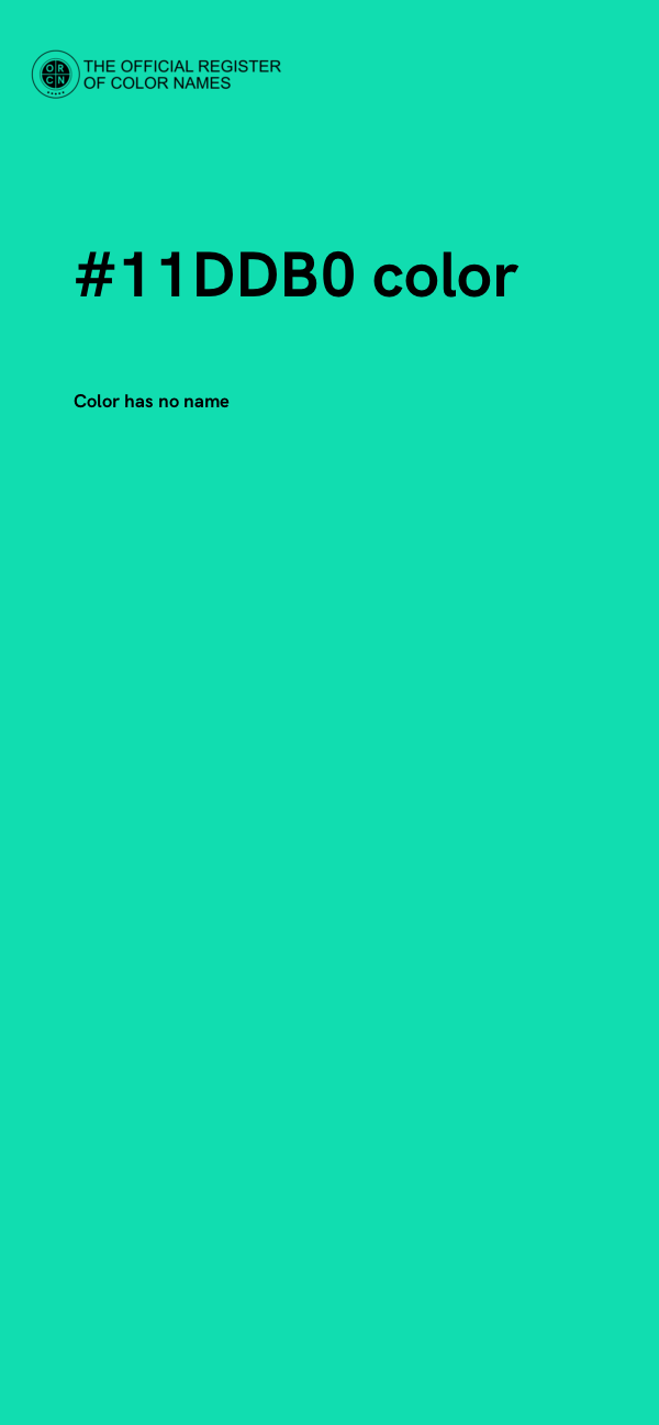 #11DDB0 color image