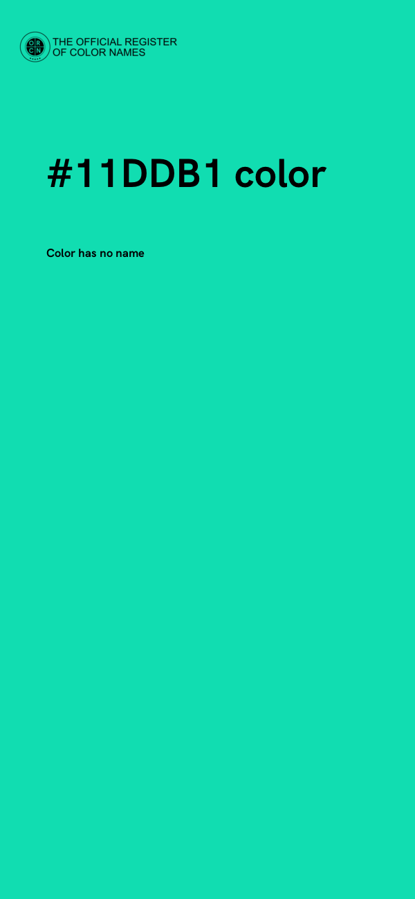 #11DDB1 color image