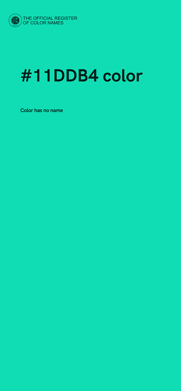 #11DDB4 color image