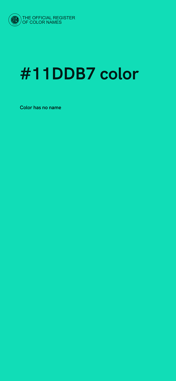 #11DDB7 color image