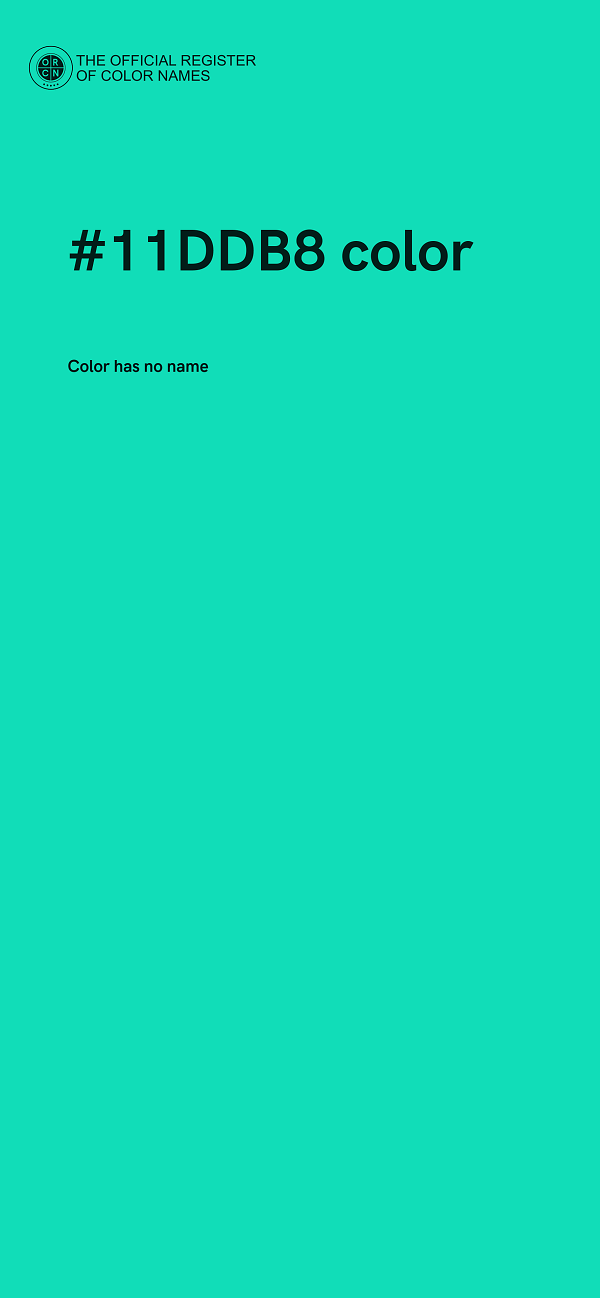 #11DDB8 color image