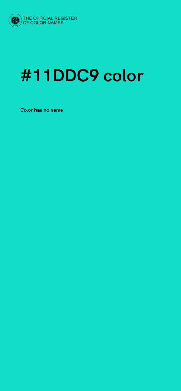 #11DDC9 color image