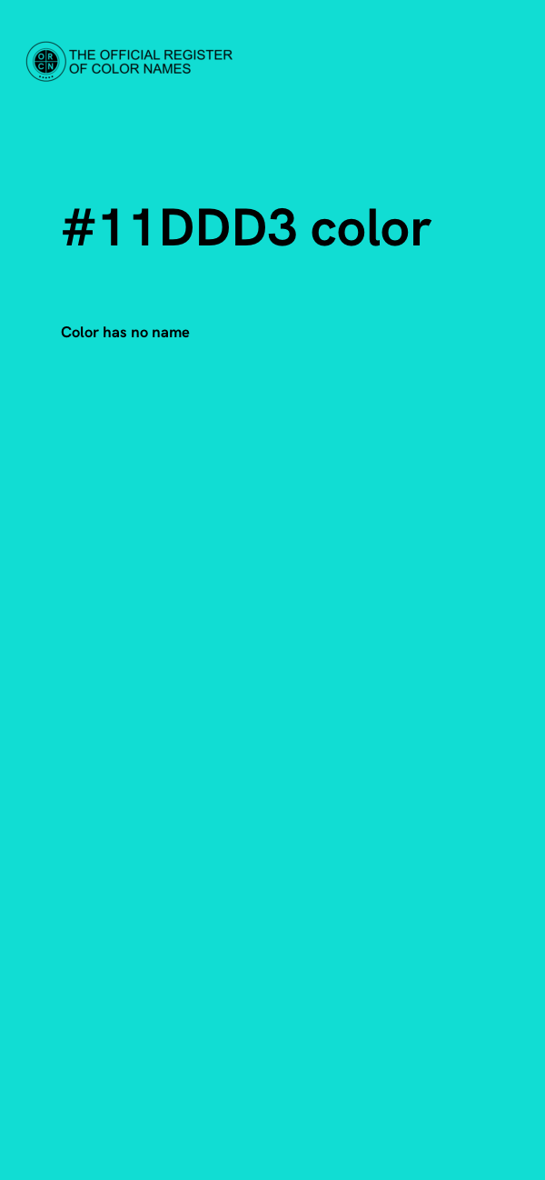 #11DDD3 color image