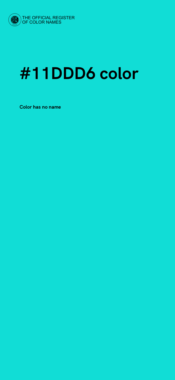 #11DDD6 color image