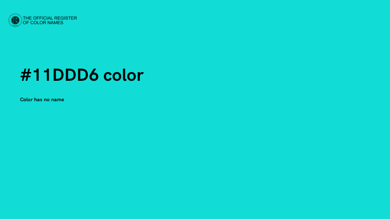 #11DDD6 color image