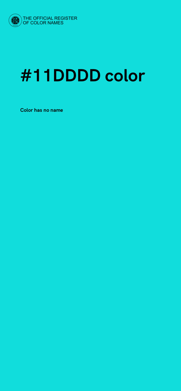 #11DDDD color image